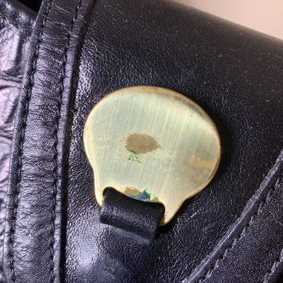 Vintage Brahmin Croc Embossed black leather bag - Picture 7 of 12